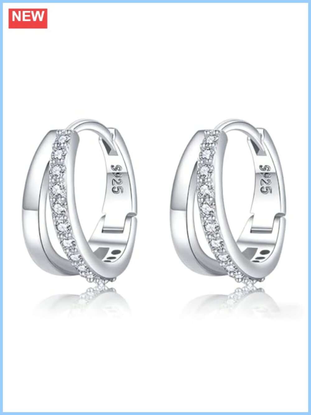 Sterling Silver Hoop Earrings for Women, Gold Plated Small Hoops,